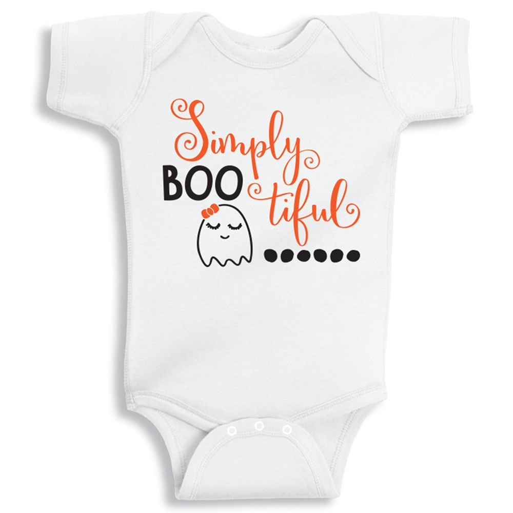 Twinkle Hands -  Simply BooTiful Onesie - White