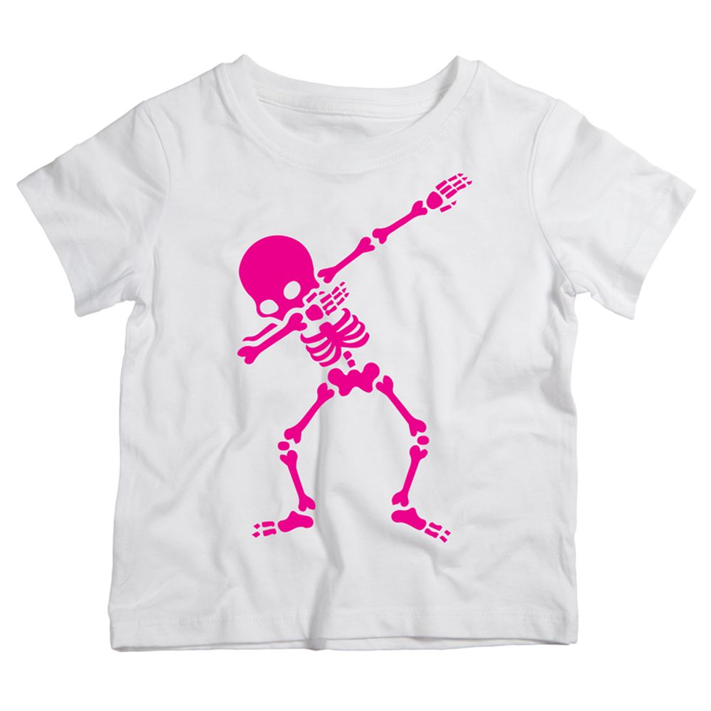 Twinkle Hands - Dancing Skeleton T-shirt - White 