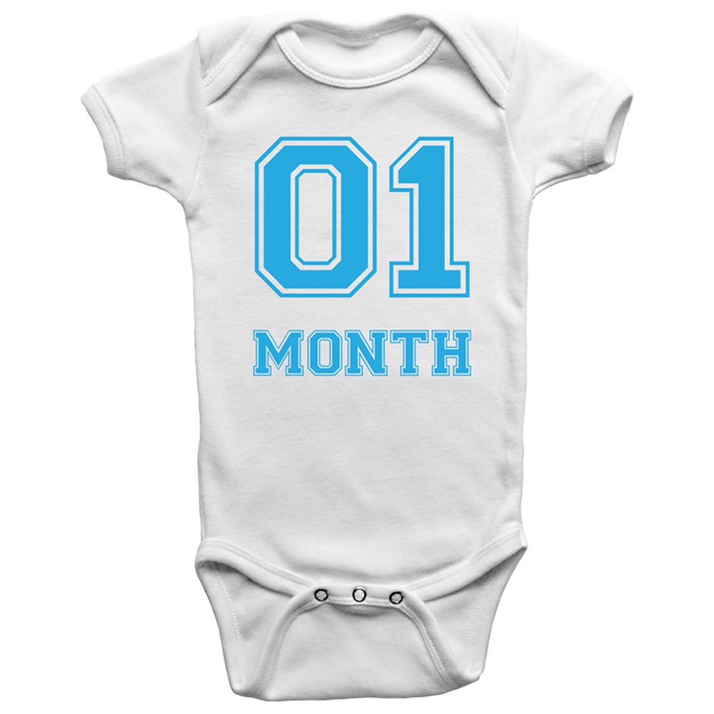 Limited Edition - One Month Onesie Bodysuit - Light Blue