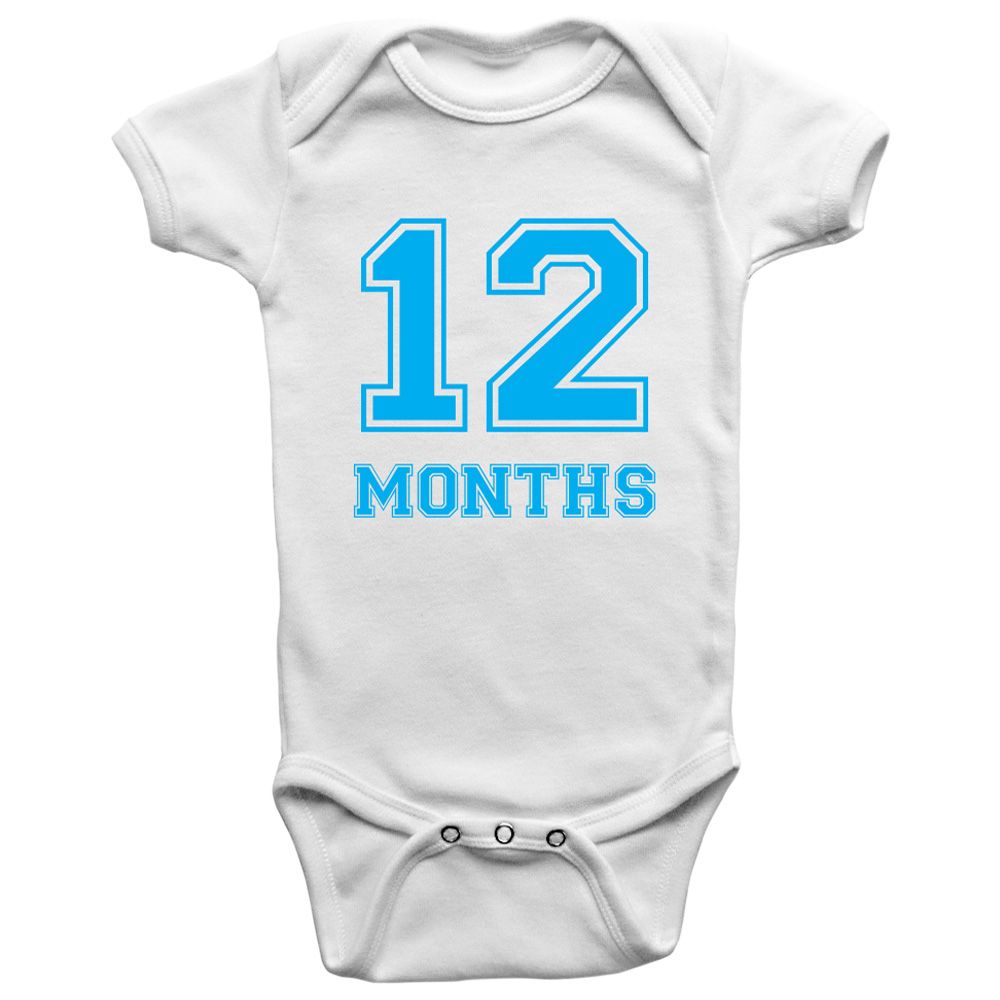 Limited Edition - Twelve Months Onesie Bodysuit - Light Blue