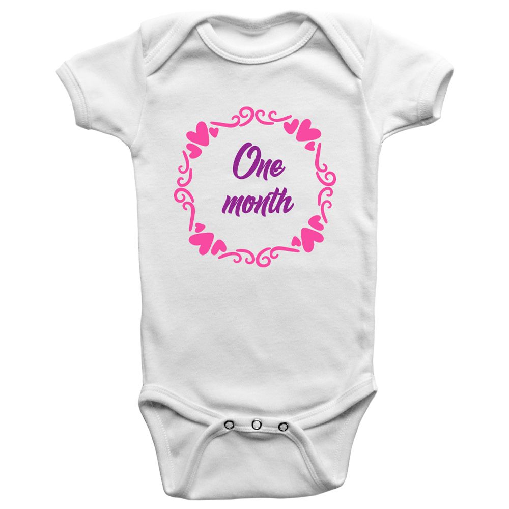 Limited Edition - One Month Onesie Bodysuit - Pink