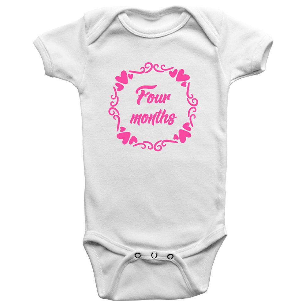 Limited Edition - Four Months Onesie Bodysuit - Pink