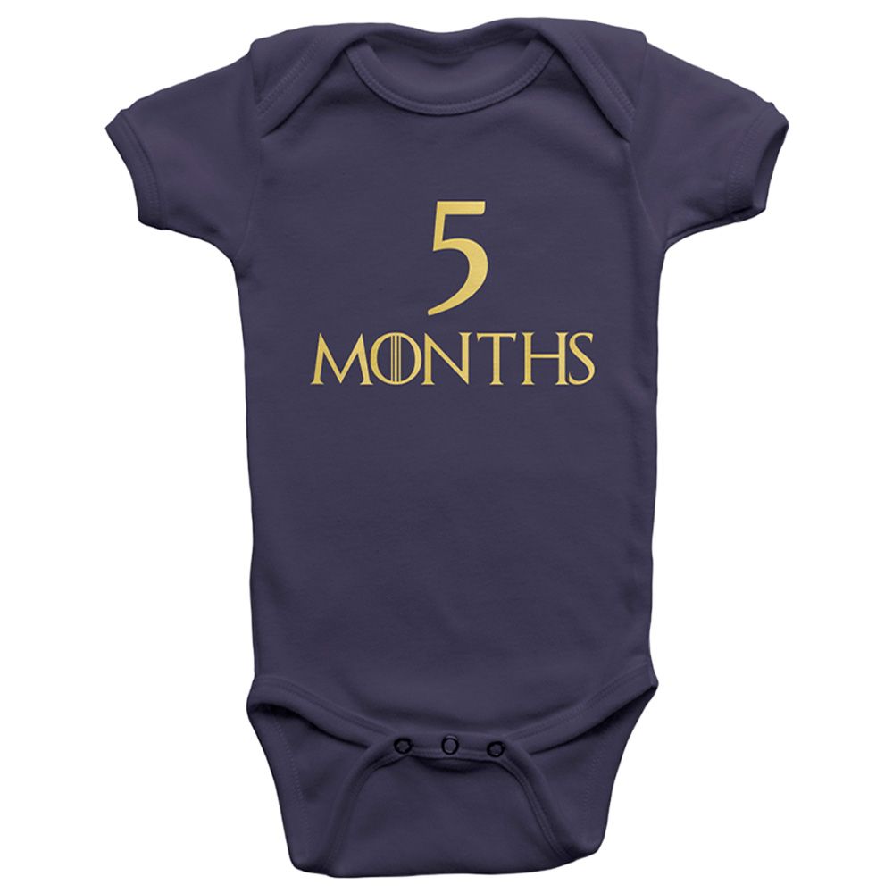 Limited Edition - Five Months Onesie Bodysuit - Navy