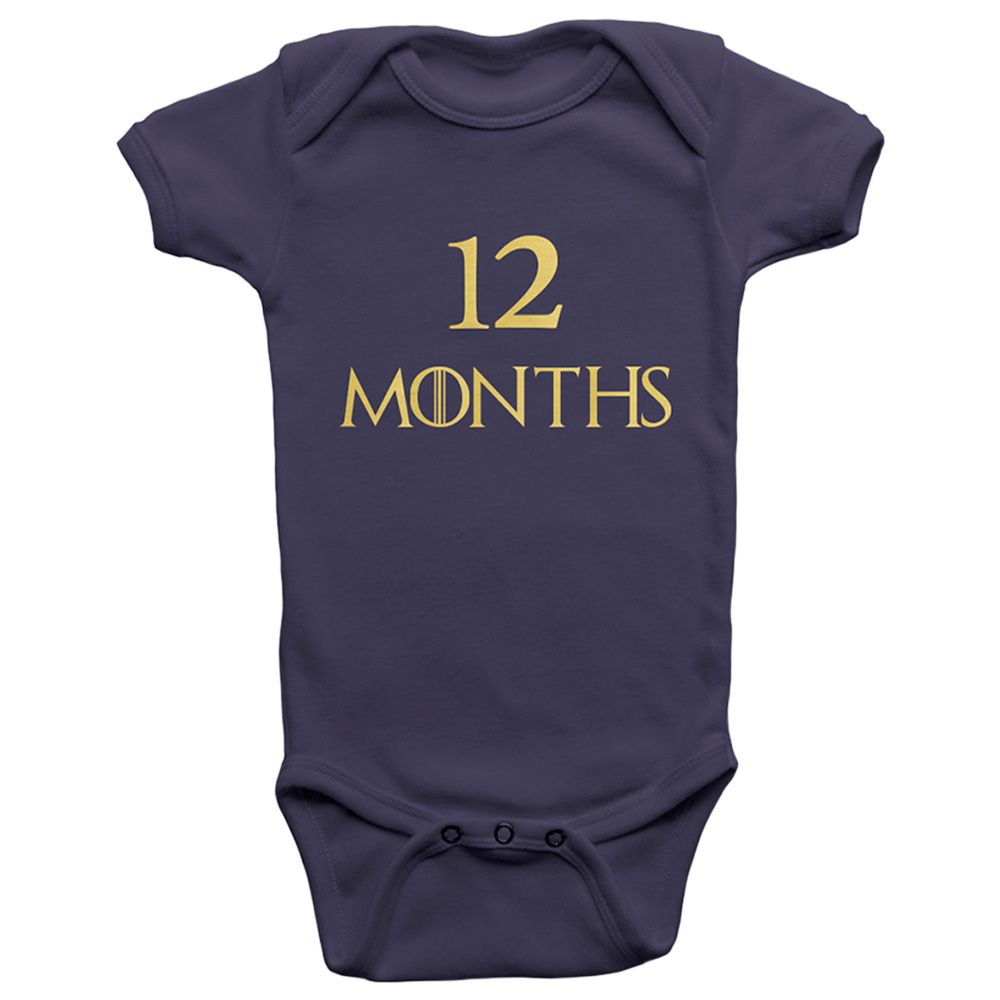 Limited Edition - Twelve Months Onesie Bodysuit - Navy