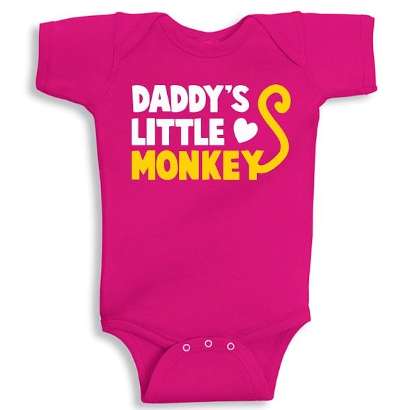 Twinkle Hands - Daddy's Little Monkey Onesie - Pink