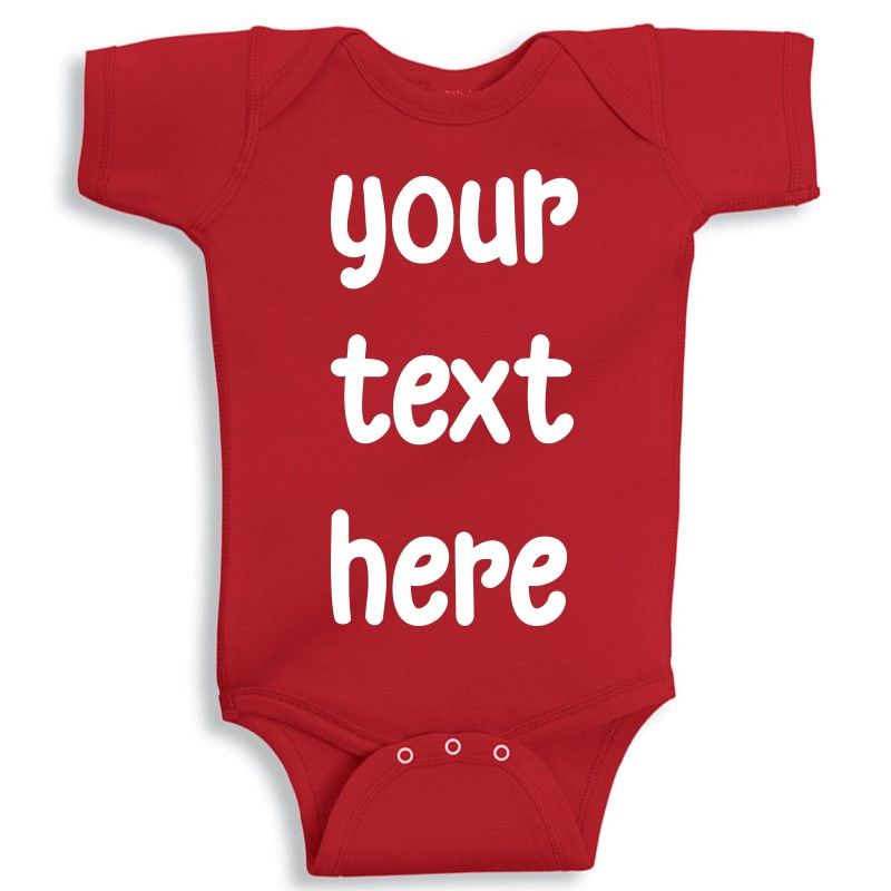 Twinkle Hands - Red Personalised Baby Onesie