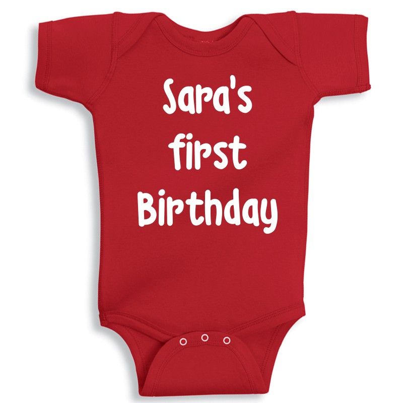 Twinkle Hands - Red Personalised Baby Onesie