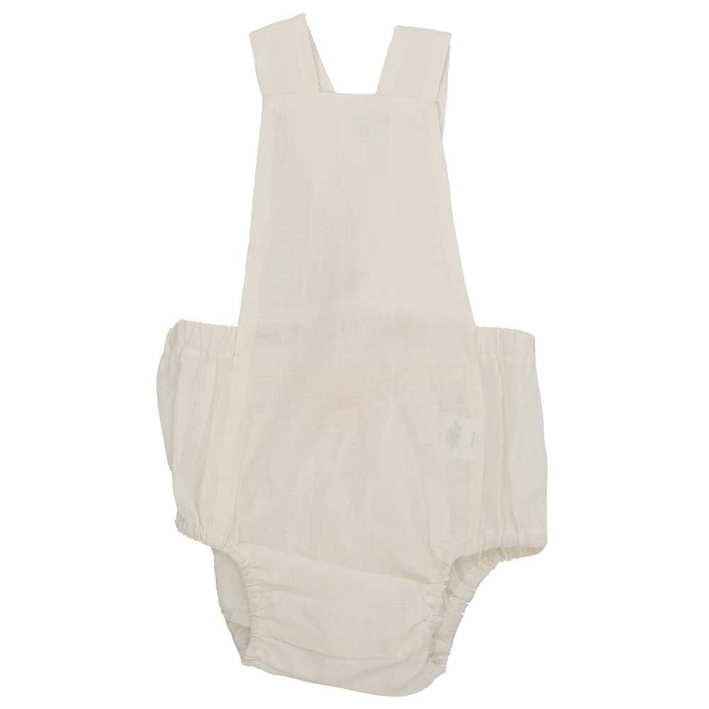 Kyara - Pure Linen Sleeveless Onesie - White