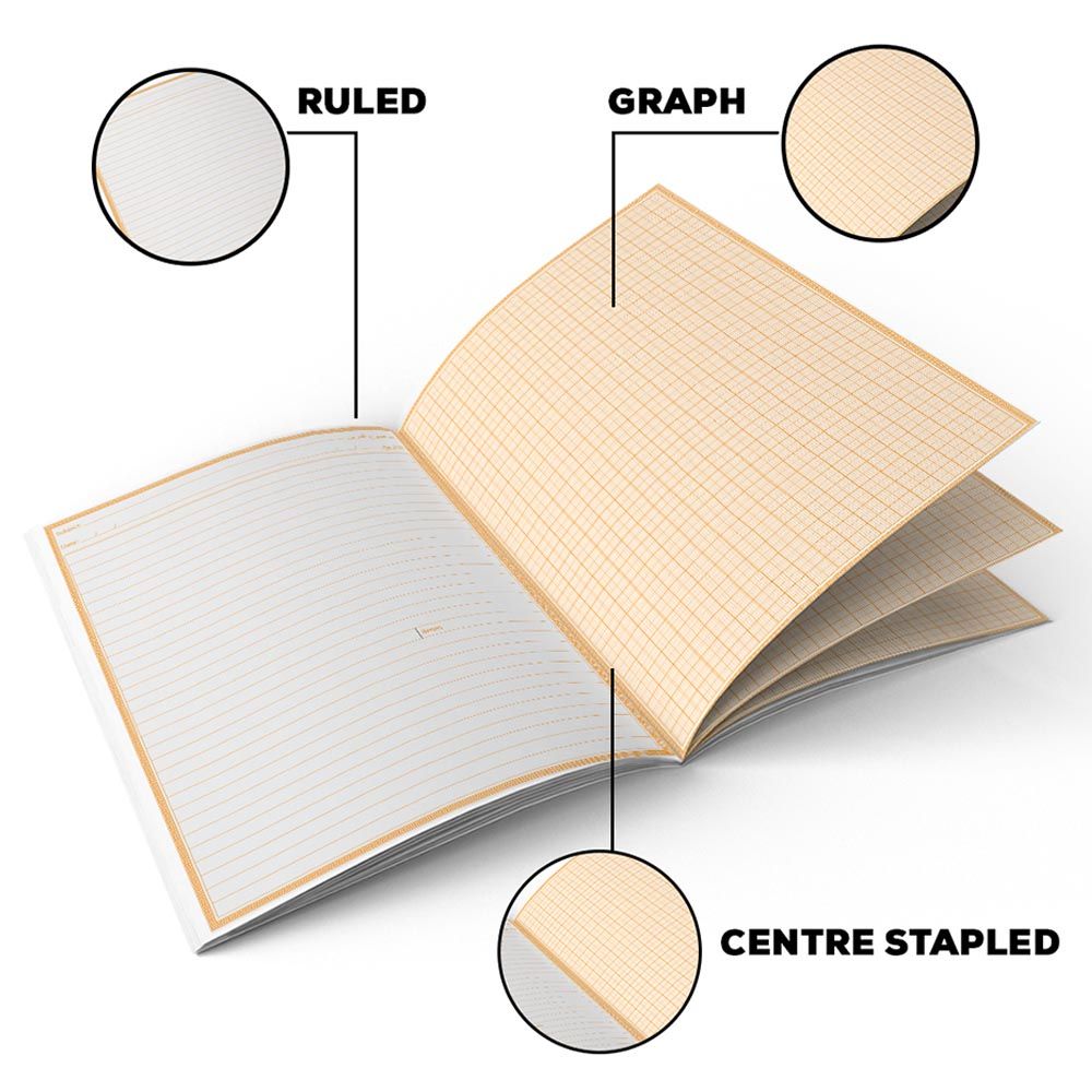 Classmate - Physic Notebook Graph + Single Line Pack of 6