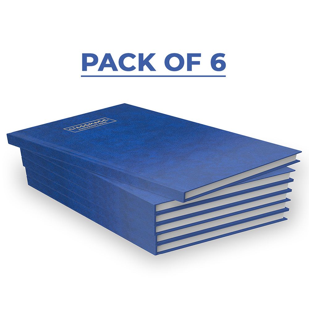 Classmate - Manuscript Book Regular 192 Pages Pack of 6 Blue