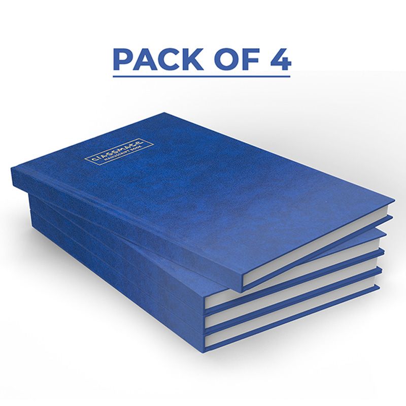 Classmate - Manuscript Book Regular 384 Pages Pack of 4 Blue