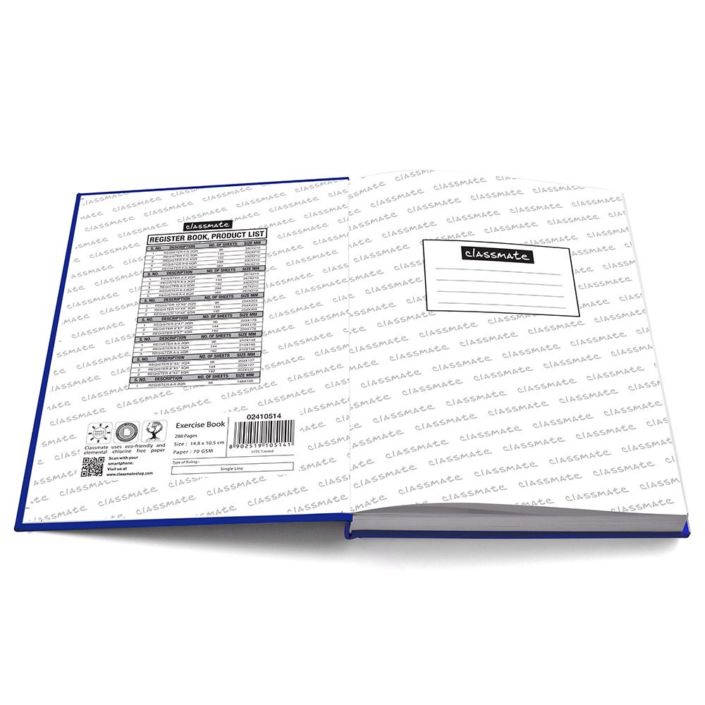 Classmate Manuscript Book Regular 288 Pages Pack of 6 - Blue