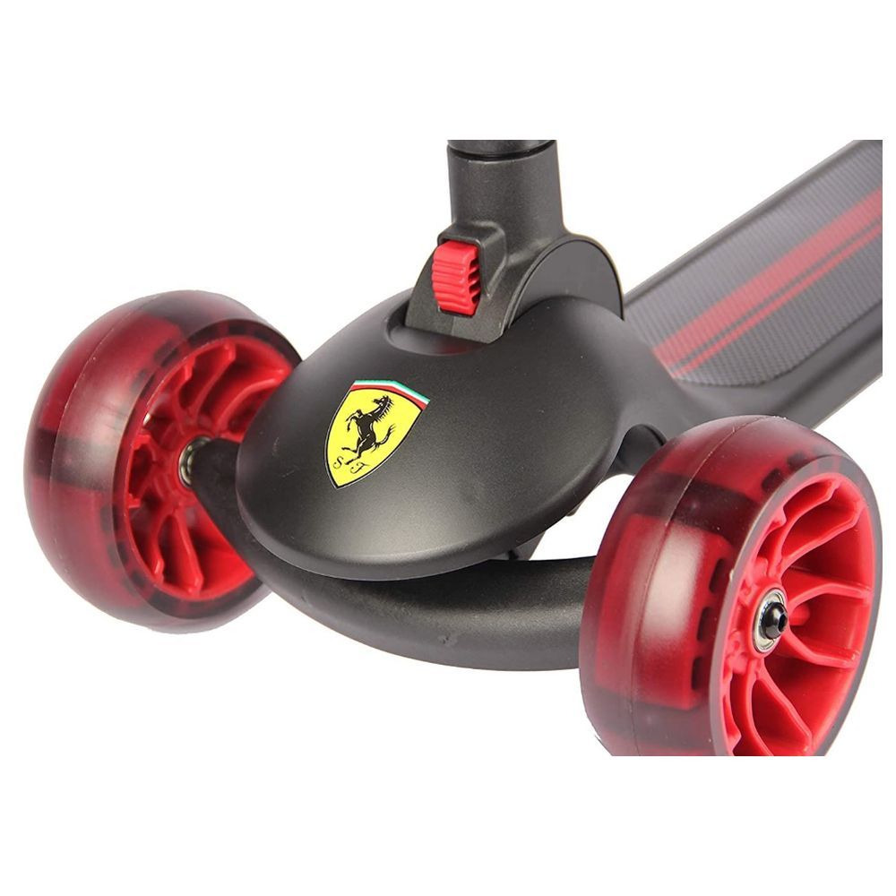 Ferrari - Twist Scooter For Kids W/ Adjustable Height - Red