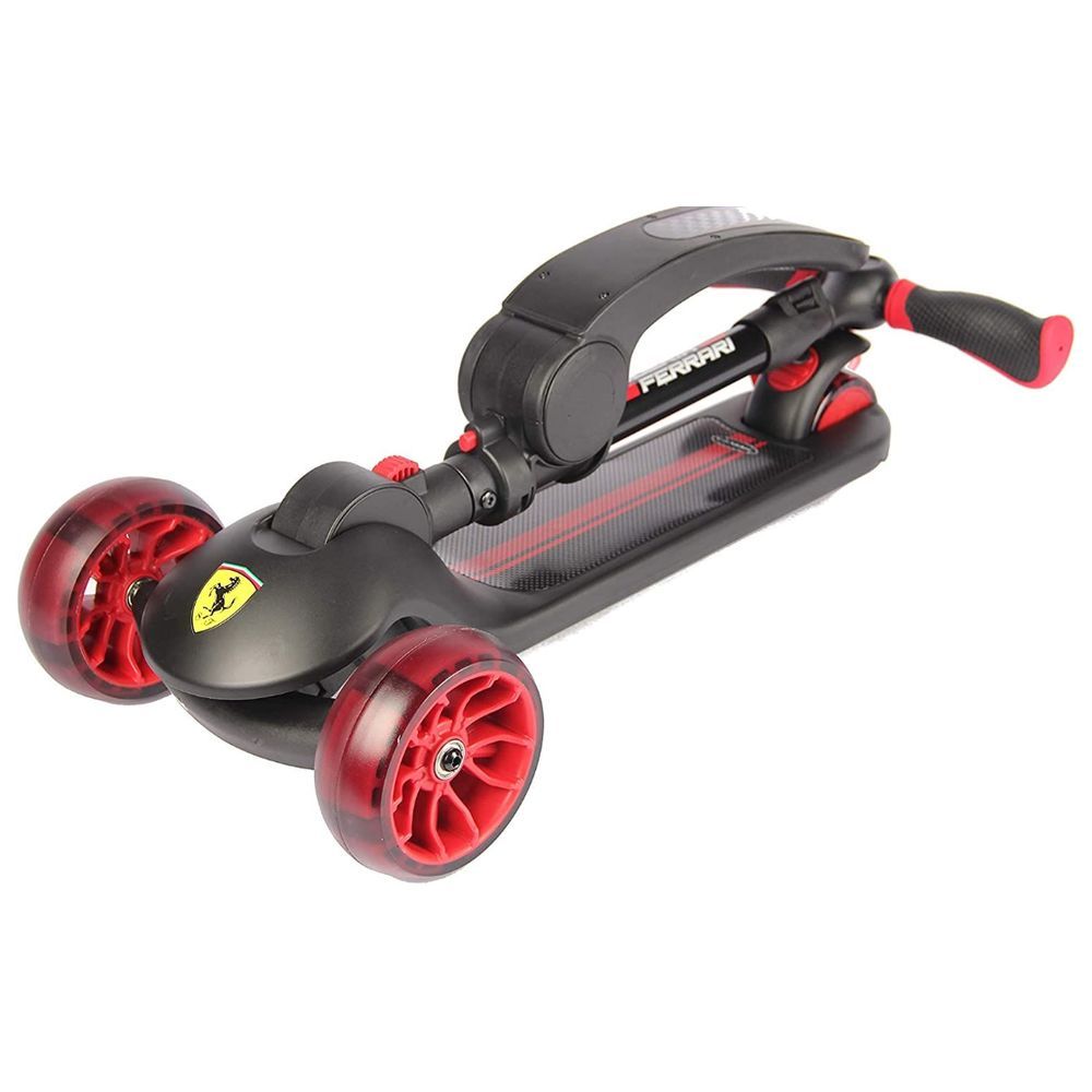 Ferrari - Twist Scooter For Kids W/ Adjustable Height - Red