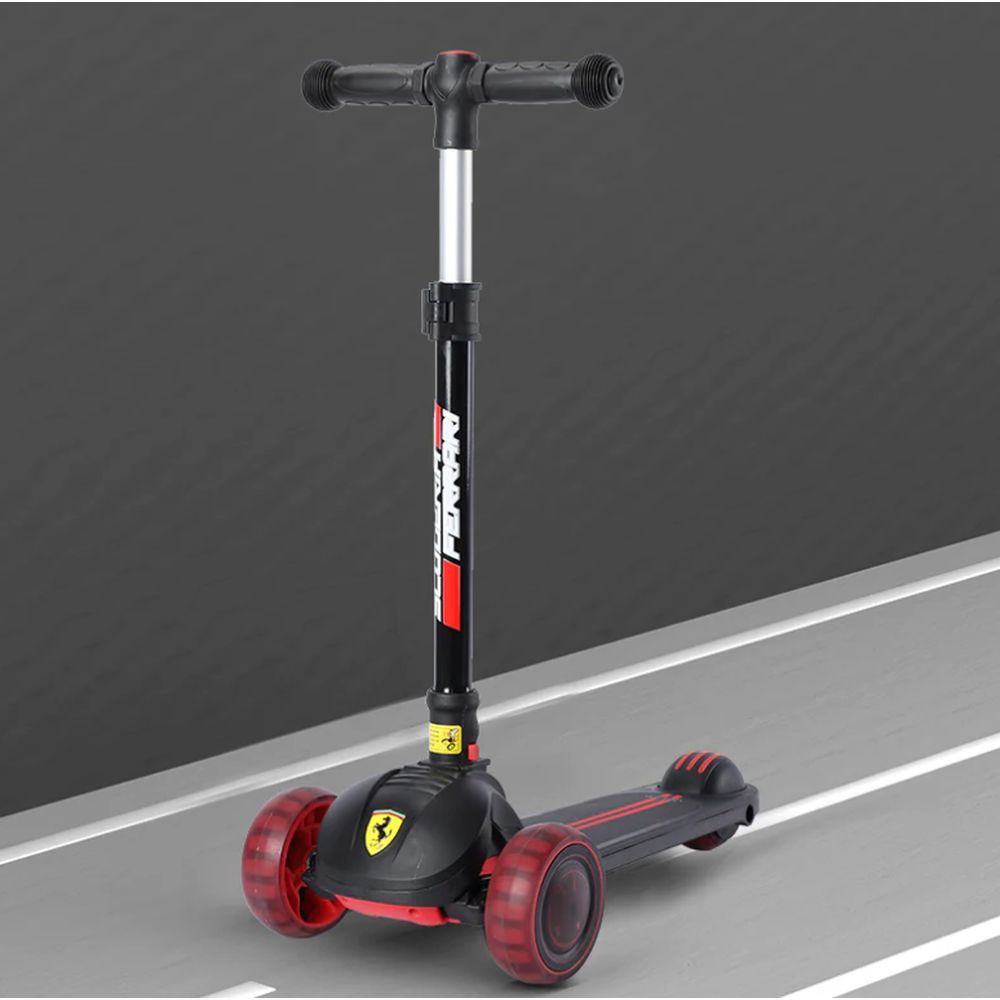 Ferrari - Big Size Foldable Twist Scooter - Black