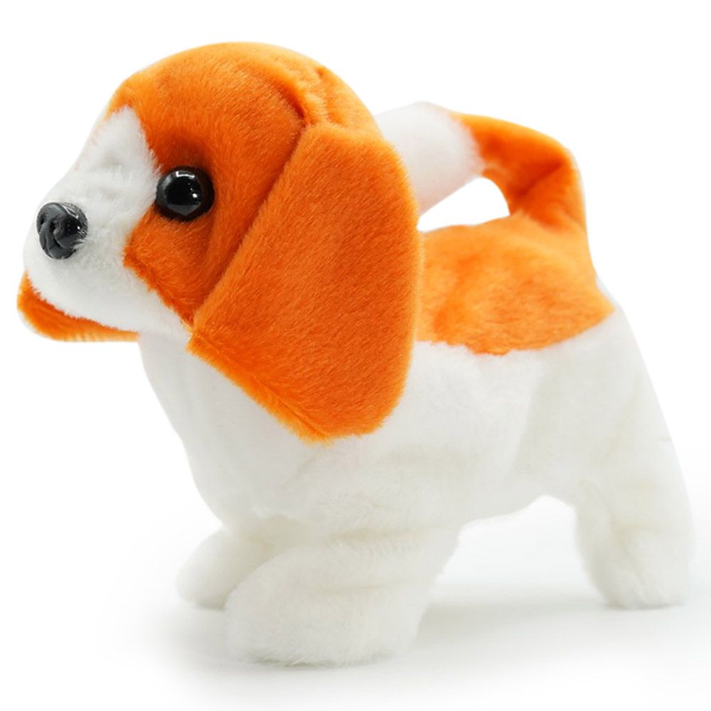 Pugs At Play - Buddy Walking Dog - White/Orange