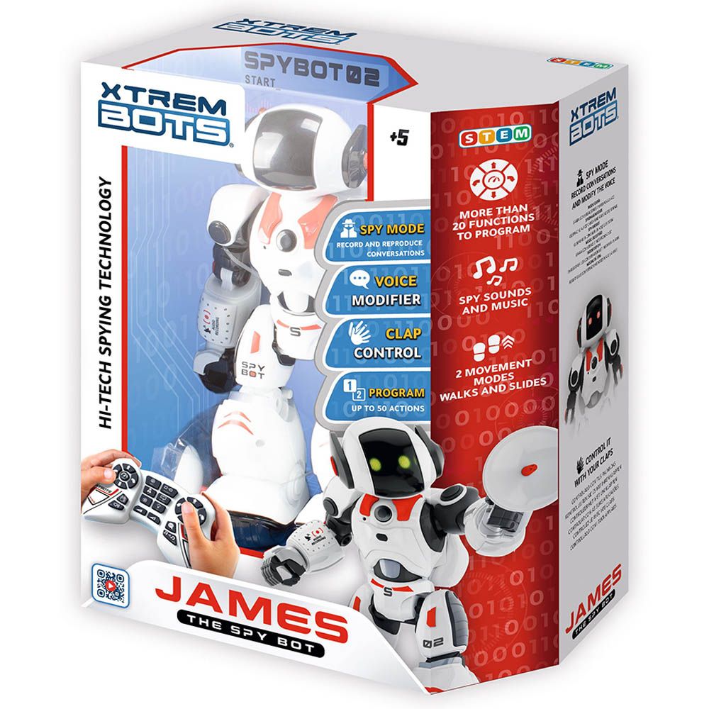 Xtreme Bots - James The Spy Bot Smart RC Robot