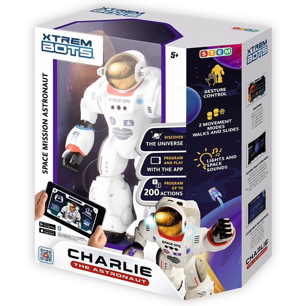 Xtreme Bots - Charlie The Astronaut Smart RC Robot