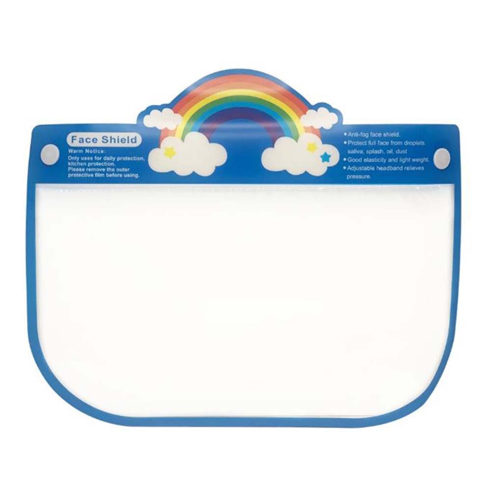 Face Shield Rainbow With Cloud - Blue