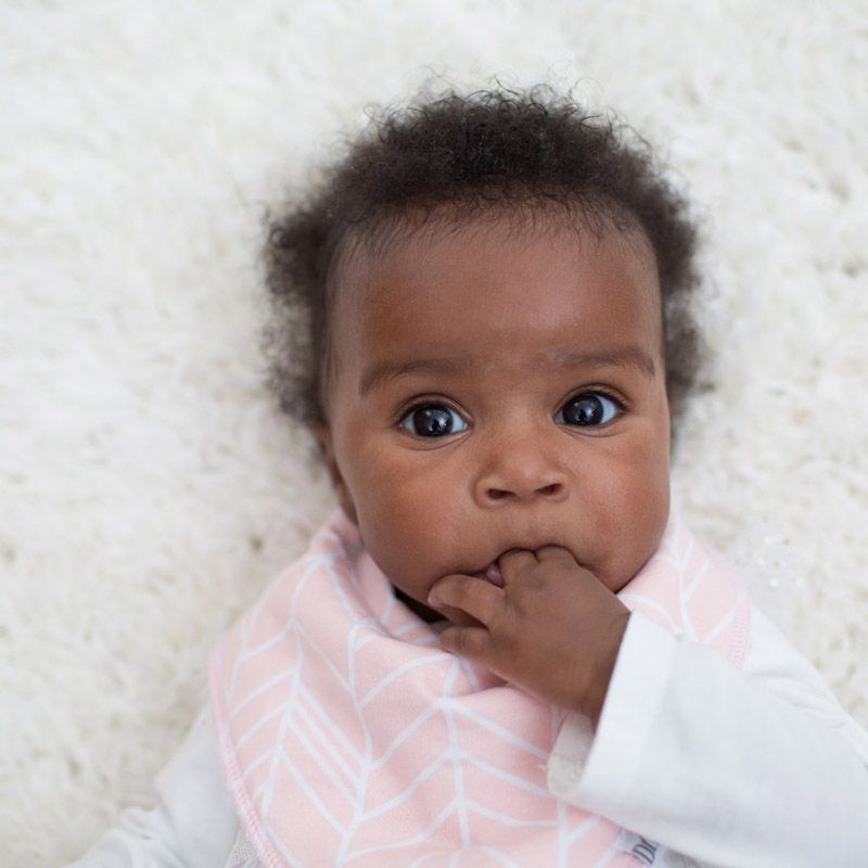 Dr. Brown's - Herringbone Bandana Bib w/ Teether - Pink