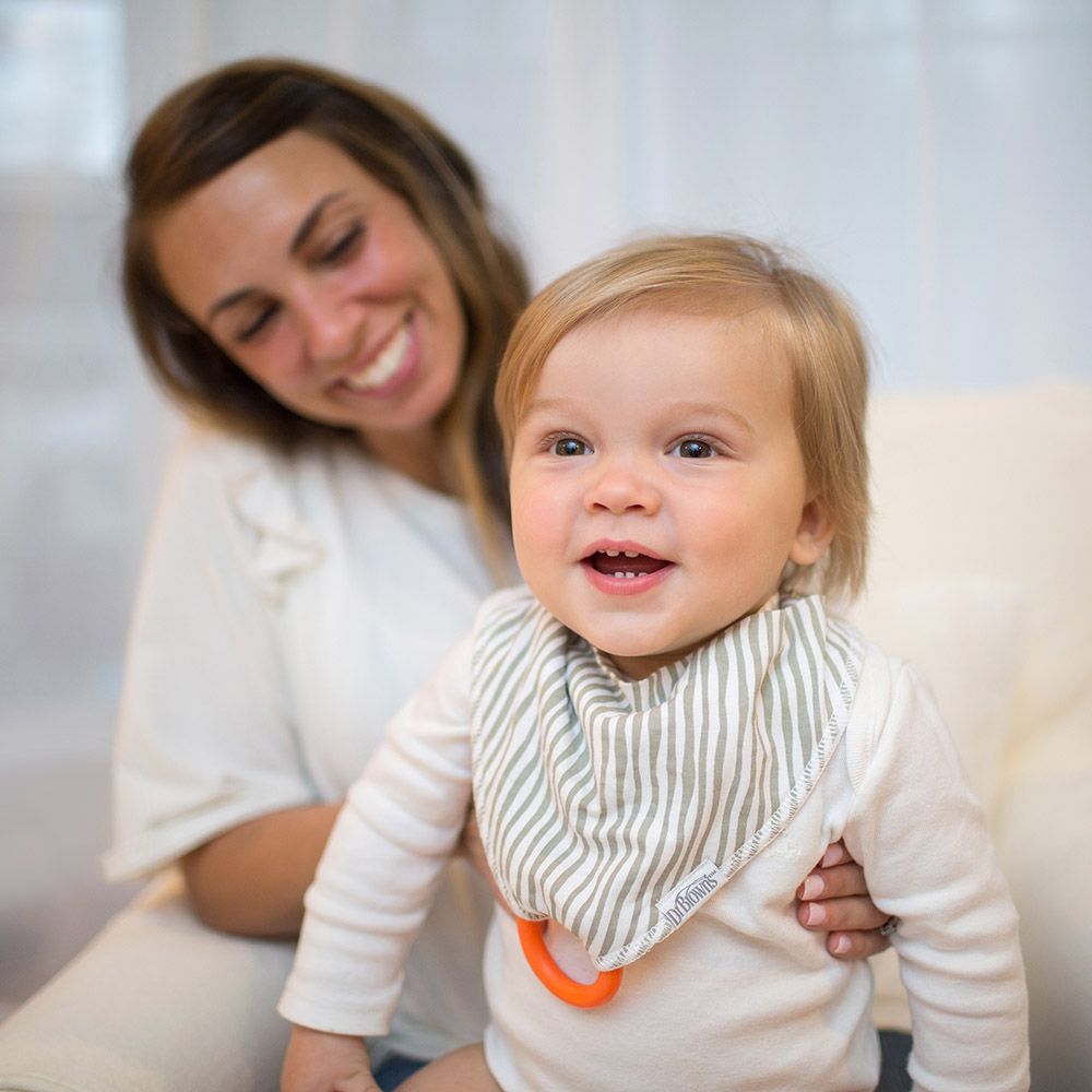 Dr. Brown's - Bandana Bib w/ Teether - Fox Stripes - Pack of 2