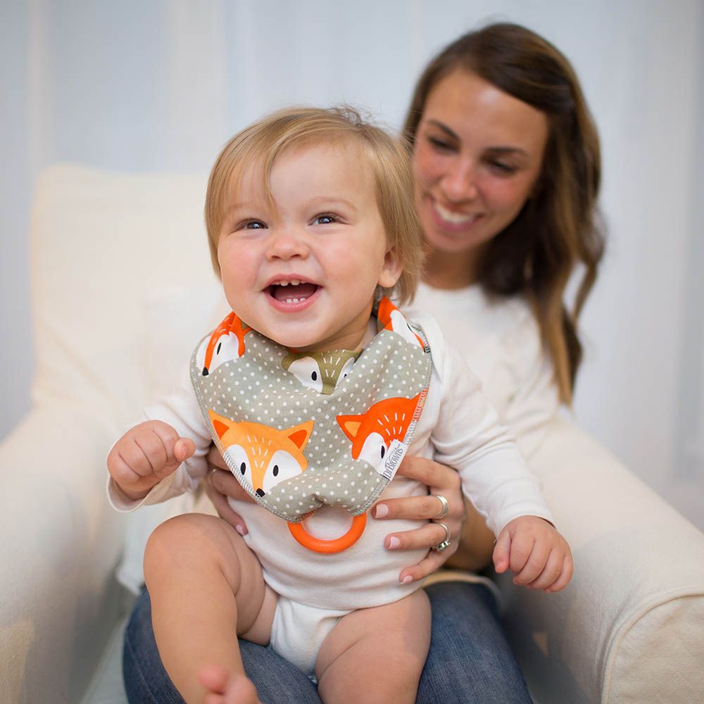 Dr. Brown's - Bandana Bib w/ Teether - Fox Stripes - Pack of 2