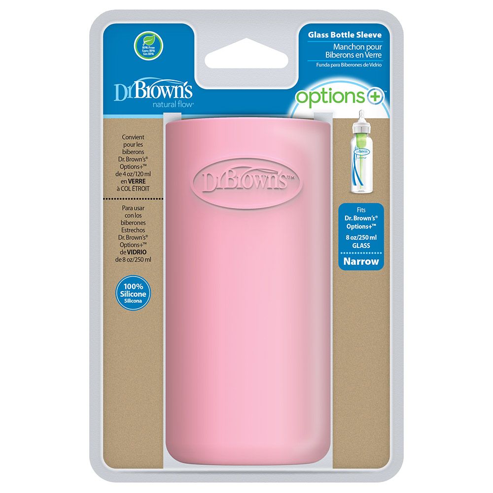 Dr. Brown's - 8oz/250ml Narrow Glass Bottle Sleeve - Pink