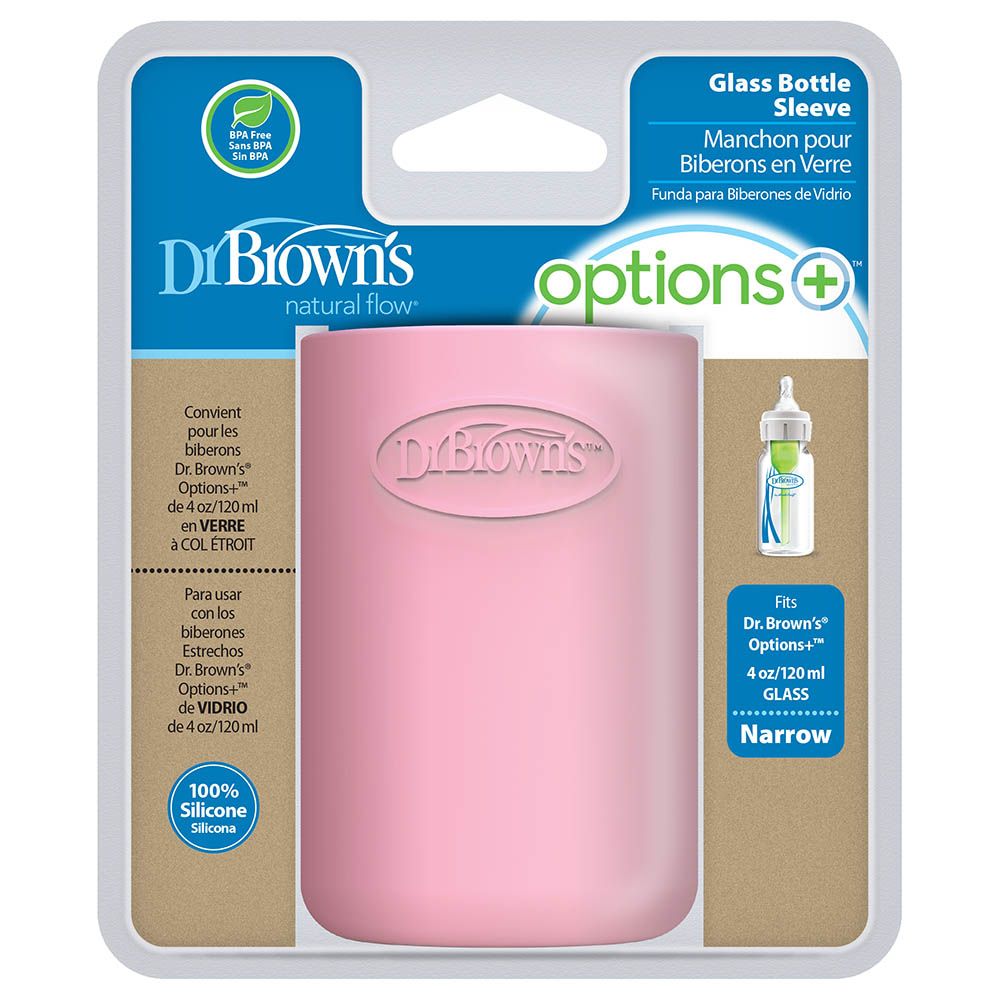 Dr. Brown's - 4oz/120ml Narrow Glass Bottle Sleeve - Pink