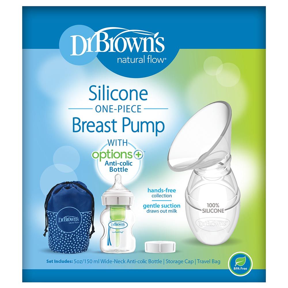 Dr. Brown's - One-Piece Silicone Breast Pump W/ Bottle