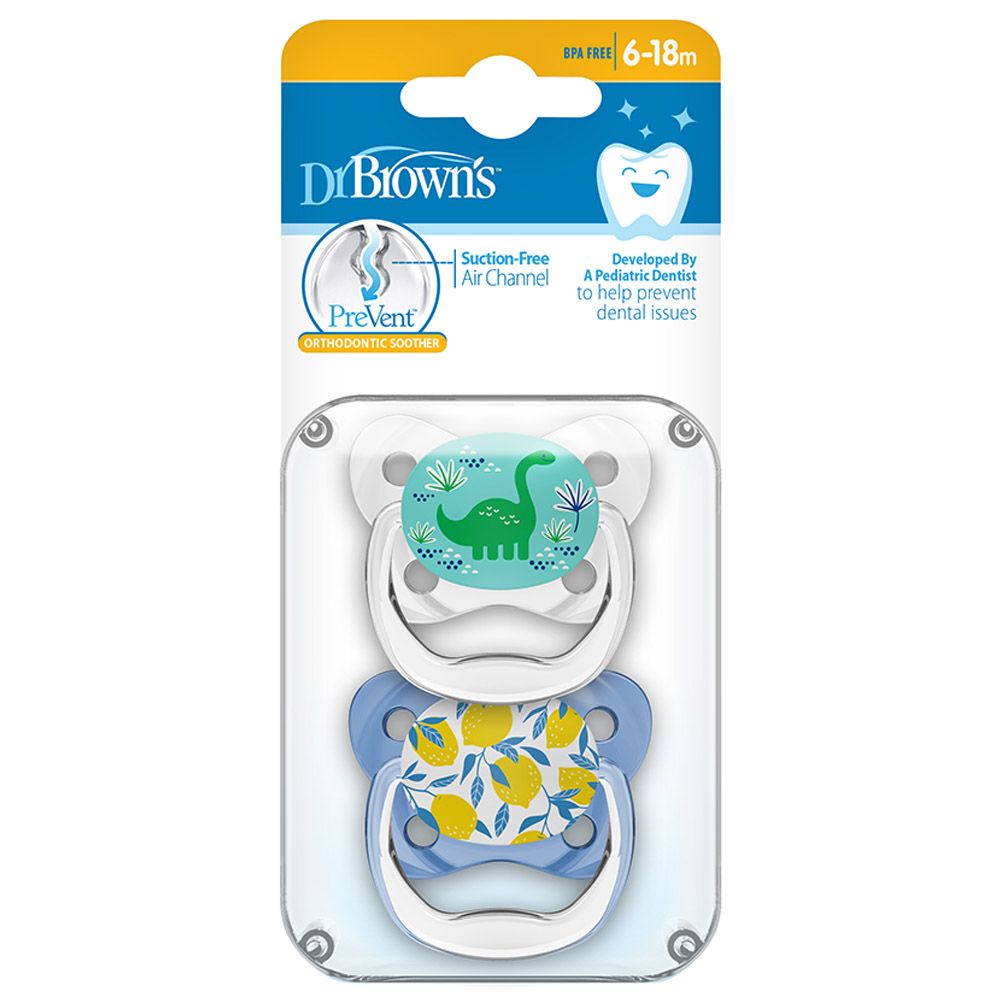 Dr. Brown's - Butterfly Shield Soother - 6-18M - Blue - 2pcs