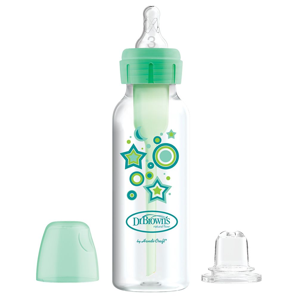 Dr. Brown's - Anti-colic Bottle To Sippy Bottle Starter Kit 250ml - Green