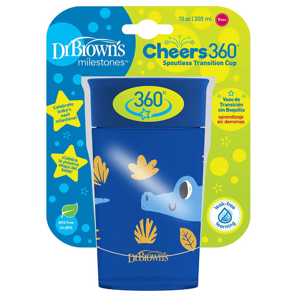 Dr. Brown's - Smooth Wall Cheers 360 Cup 300ml - Blue