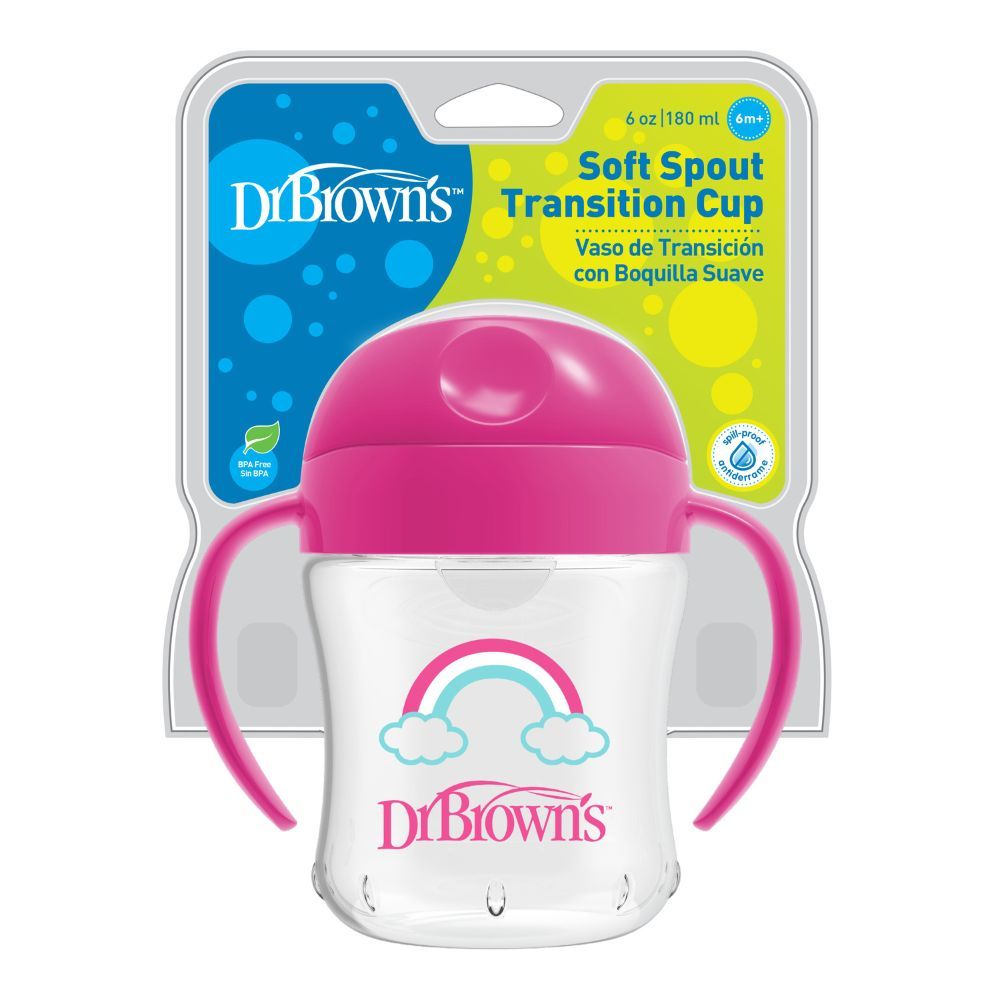 Dr. Brown's - Soft-Spout Transition Cup 6oz Pink (Stage1:6m+)