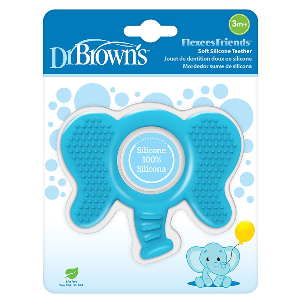 Dr. Brown's - Flexees Friends Elephant Teether - Blue