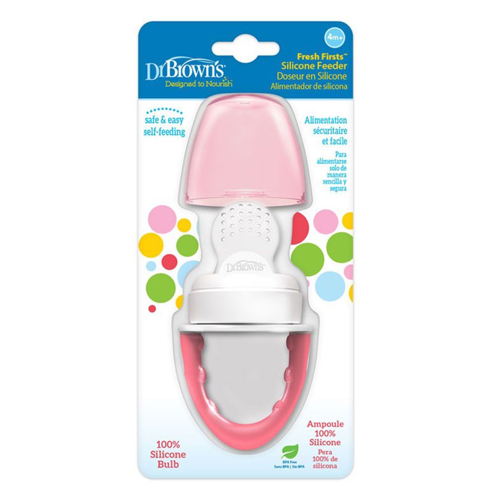 Dr. Brown's - Fresh Firsts Silicone Feeder - Pink