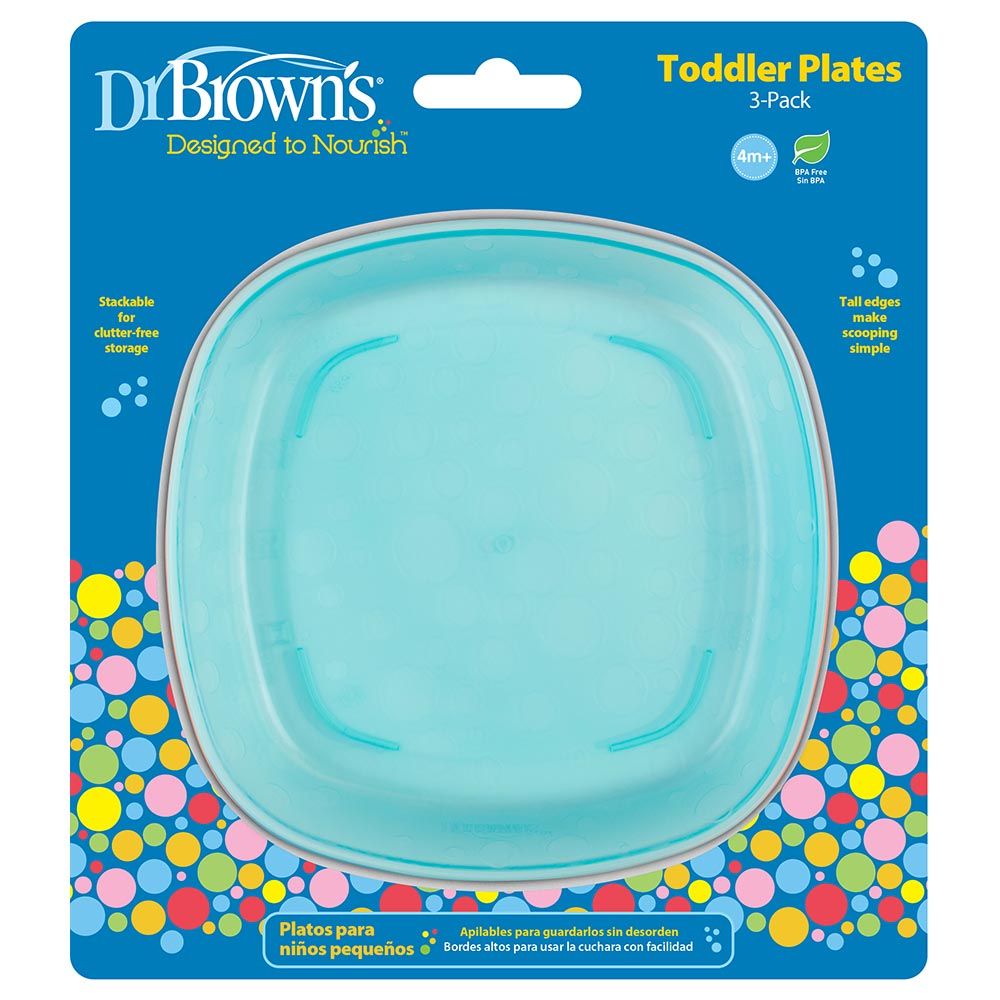 Dr. Brown's - Toddler Plates, Pack of 3