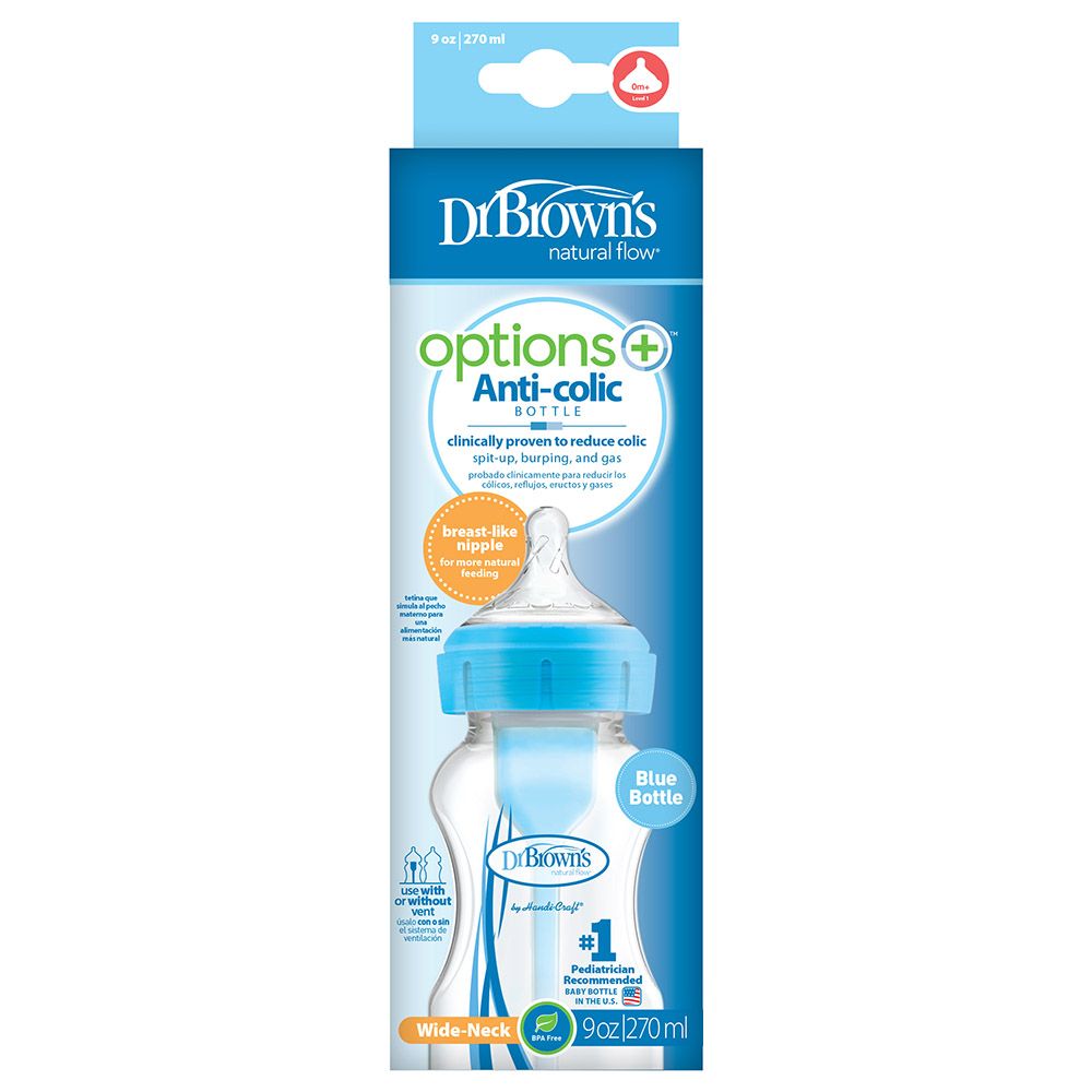 Dr. Brown's - Options+ Anti-colic Bottle 270ml - Blue