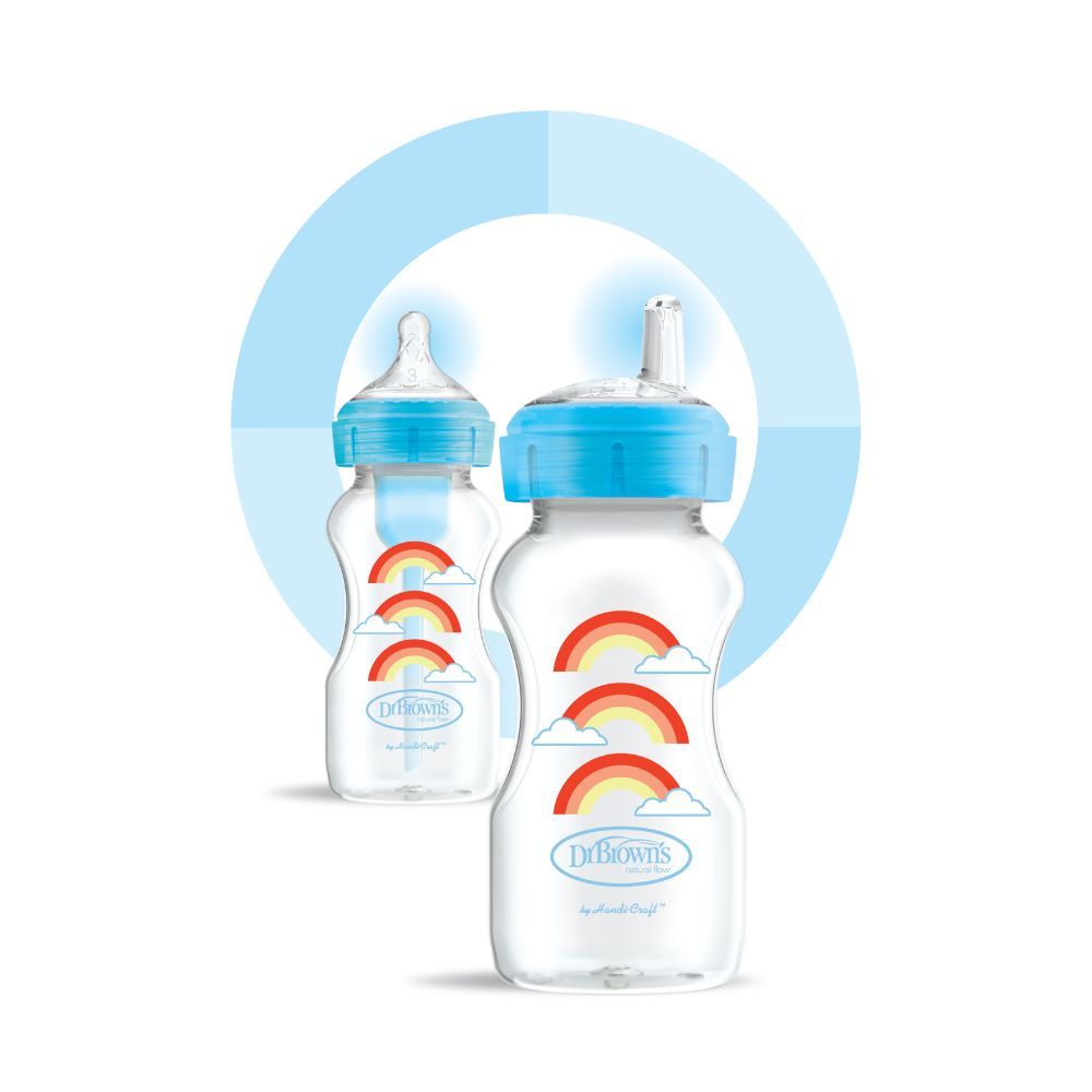 Dr. Brown's - Wide-Neck Options+ Rainbows Sippy Spout Bottle