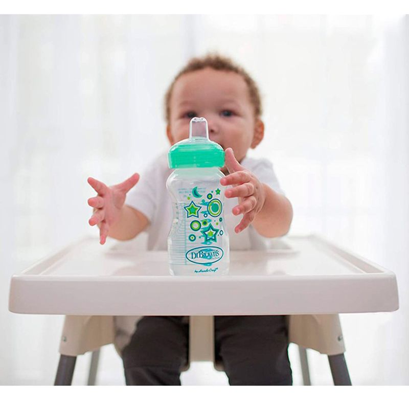 Dr. Brown's - Anti-colic Bottle To Sippy Bottle Starter Kit 270ml - Green