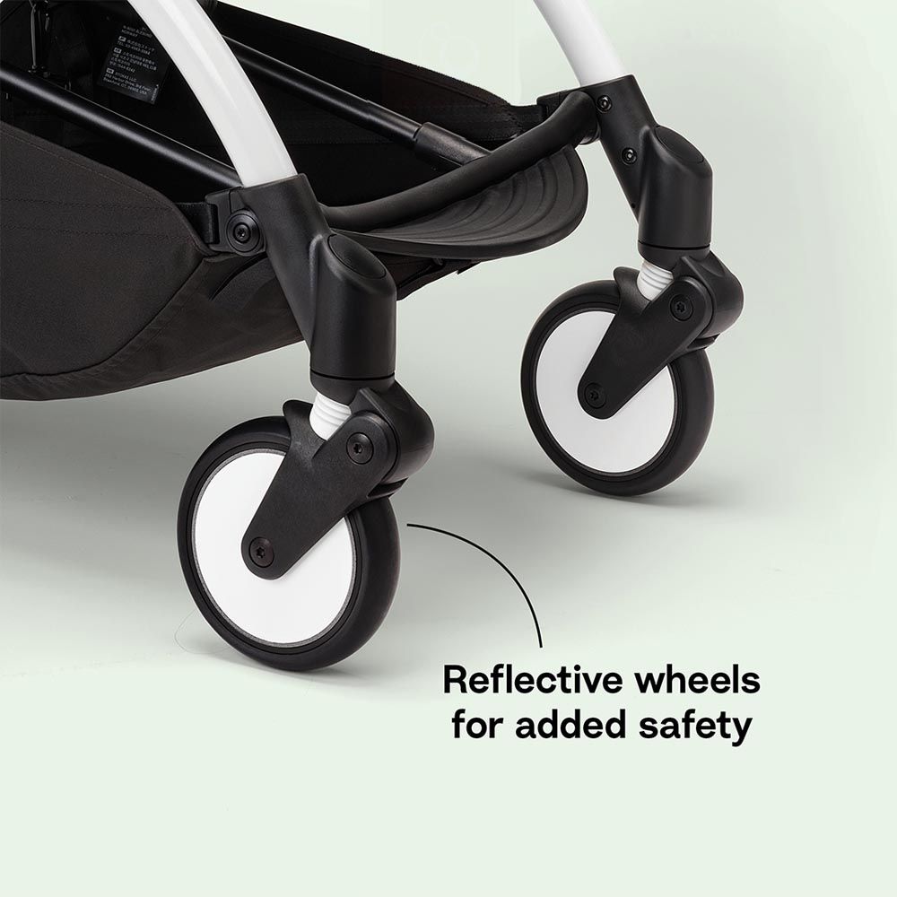 Stokke - YOYO 3 Black/White Frame With 0+ Newborn Pack Stroller - Black/Taupe