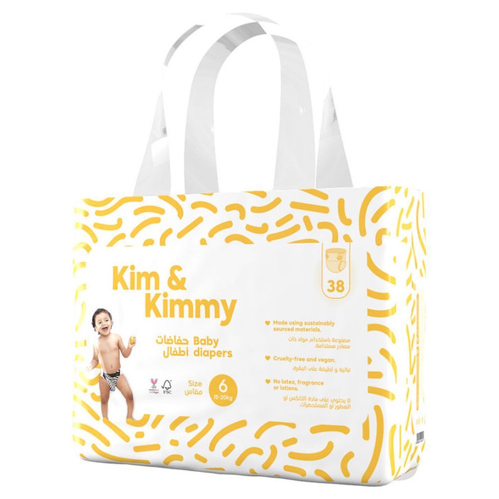 Kim & Kimmy - Little Clouds Diapers 15-20kg Size 6 - 38pcs