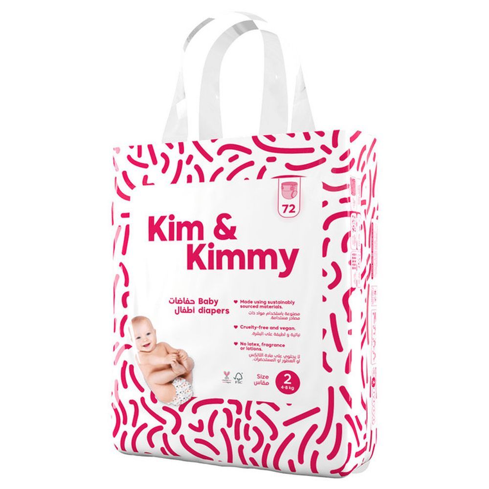 Kim & Kimmy - Little Clouds Diapers 4-8kg Size 2 - 72pcs