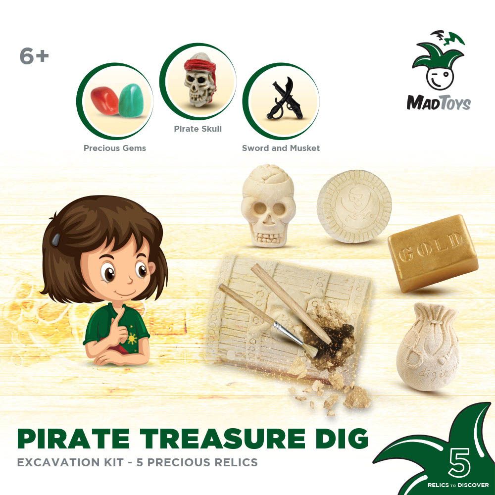 Mad Toys - Pirate Precious Relics Dig Excavation Science Kit