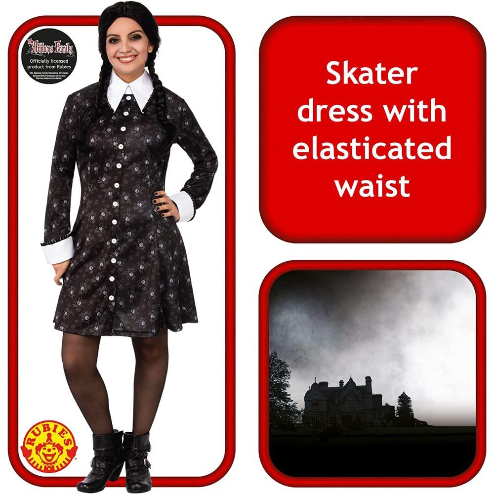 Rubie's - Official Addams Family Adult Wednesday Ladies Costume