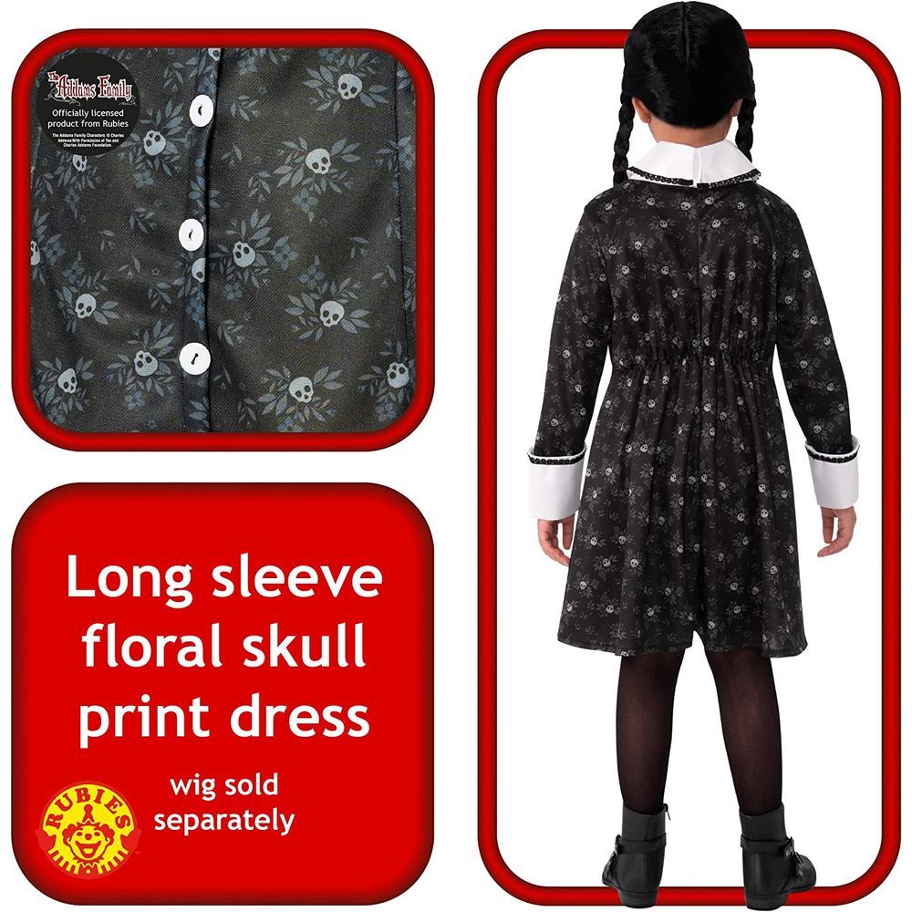 Rubie's - Official Addams Family Wednesday Addams Child Costume