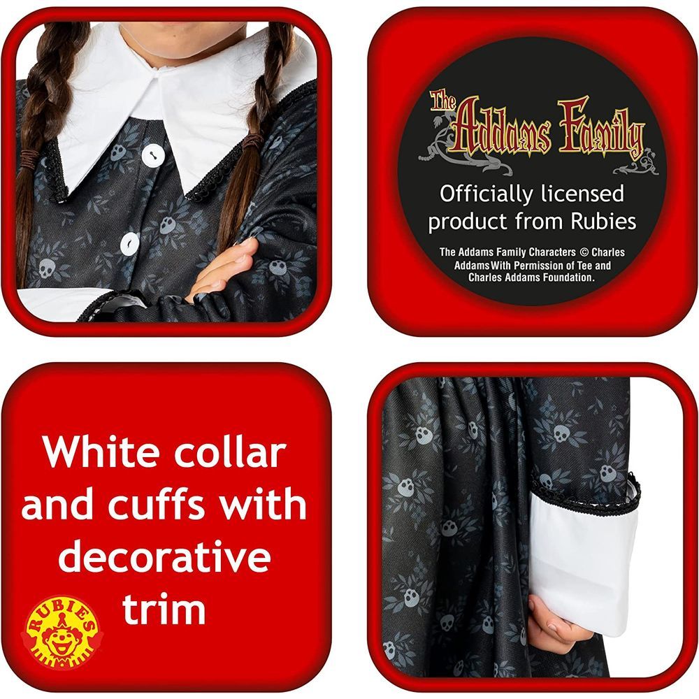 Rubie's - Official Addams Family Wednesday Addams Child Costume