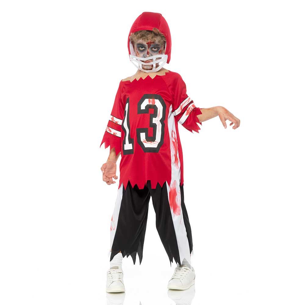 Mad Costumes - Zombie Footballer Kids Halloween Costume - Red