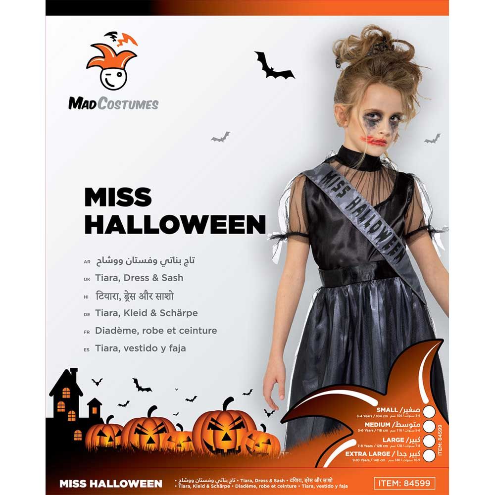 Mad Costumes - Miss Kids Halloween Kids Costume - Black