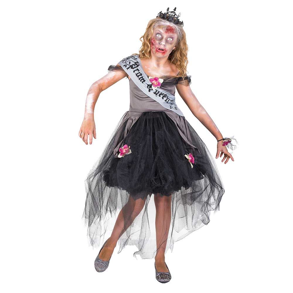 Mad Costumes Zombie Prom Queen Kids Halloween Costume - Black