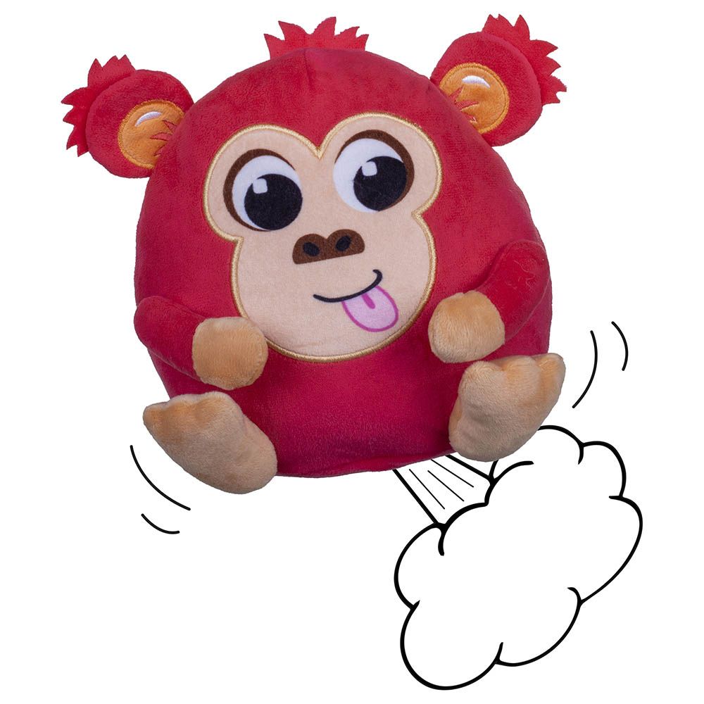 Golden Bear - Windy Bums Soft Toy - Monkey - Red